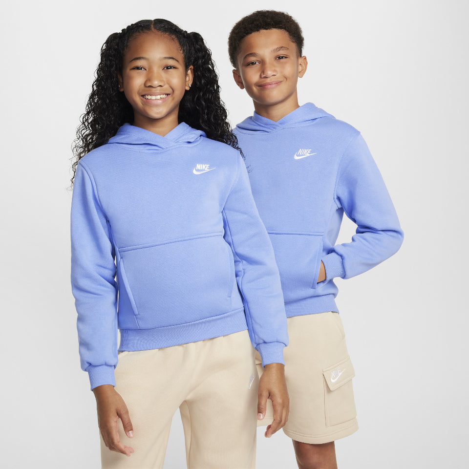 Nike Unisex Kids Blue Club Fleece Pullover Hoodie