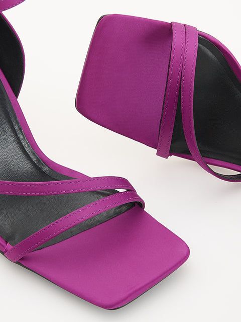 Reserved Women's Purple Suede Stiletto Sandals | Reserved In Lebanon