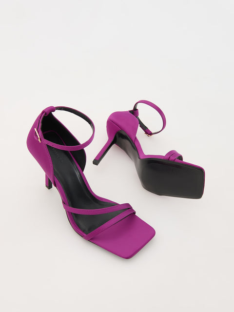 Reserved Women's Purple Suede Stiletto Sandals | Reserved In Lebanon