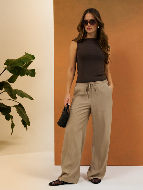 Sinsay Women's Beige Viscose Pants | Sinsay in Lebanon