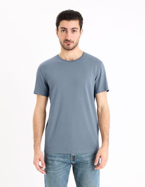 Celio Men's Gray Crew Neck Neunir T-Shirt | Celio In Lebanon