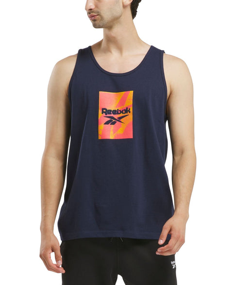 Reebok Men's Navy Regular fit Sleeveless Tank Top Shirt  |Reebok  in Lebanon