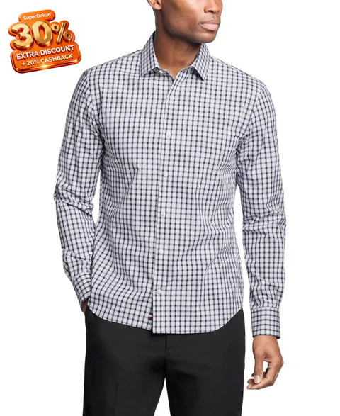 Tommy Hilfiger Men's Black & White Regular fit Dress Shirt | Tommy Hilfiger In Lebanon