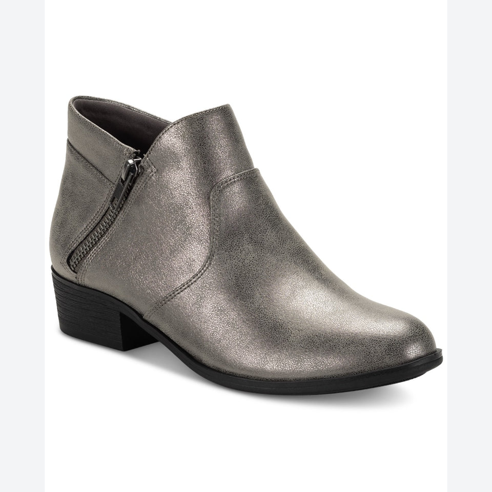 Sun + Stone Women's Dark Silver Adelinee Double Zip Ankle Boots