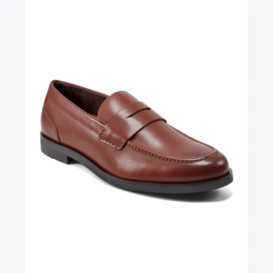 Rockport Men's Dark Brown Soren Dress Slip on Penny Loafers