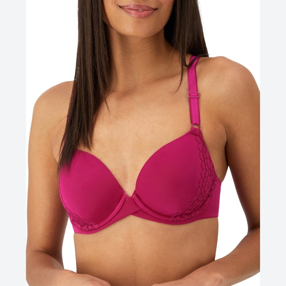 Maidenform Women's Fuchsia One Fabulous Fit 2.0 Tailored Demi T-Shirt Bra
