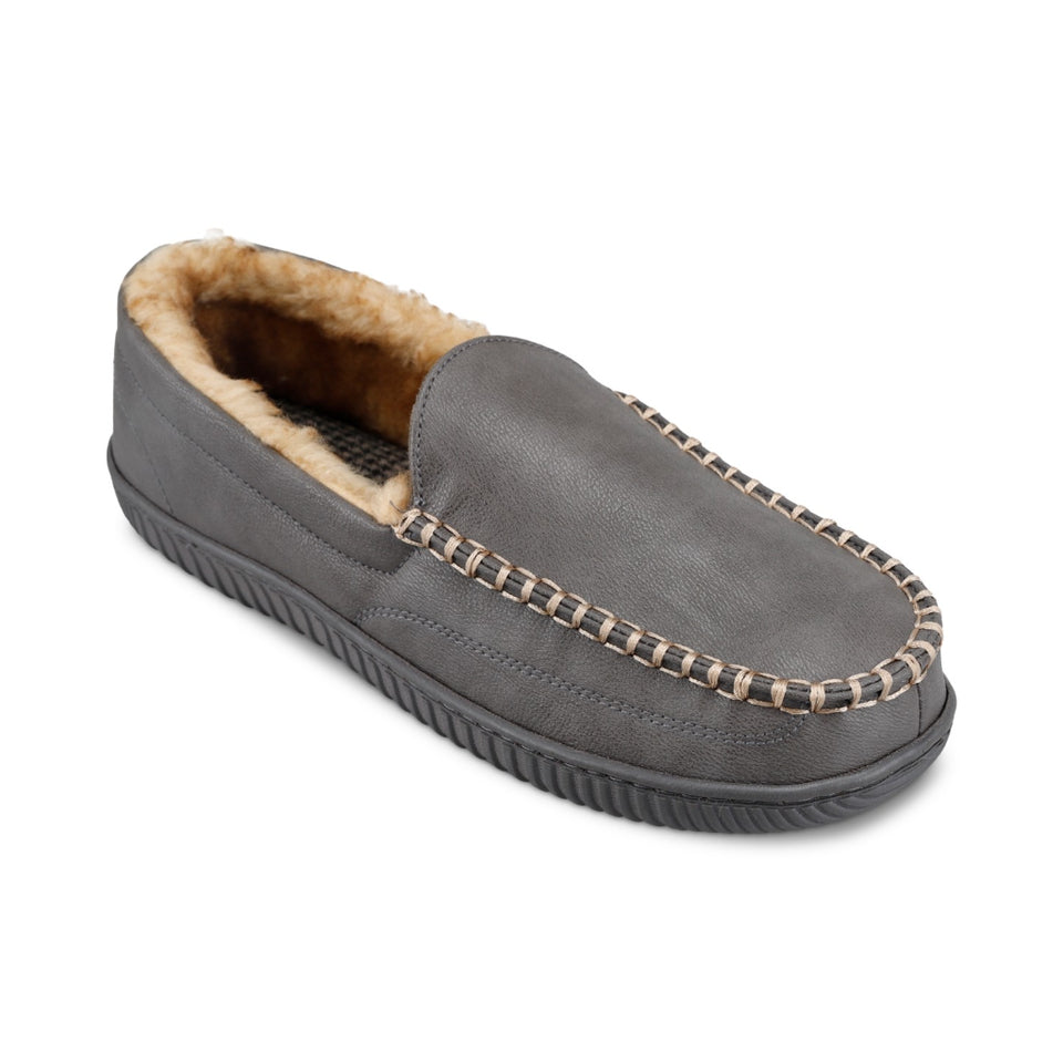 Haggar Men's Grey Venetian Slippers