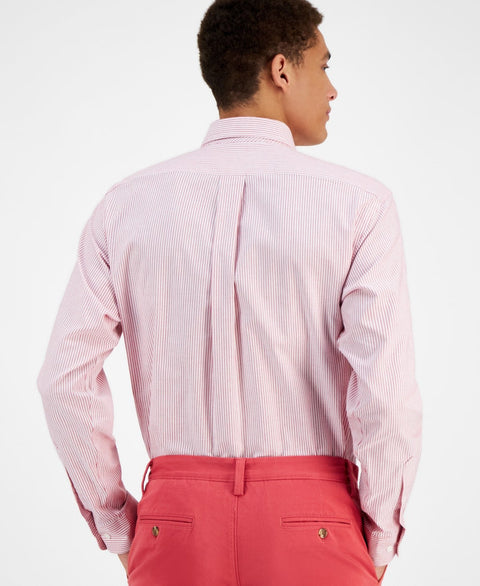 Club Room Men's Red White Striped Regular fit Dress Shirt  |  Club Room in Lebanon