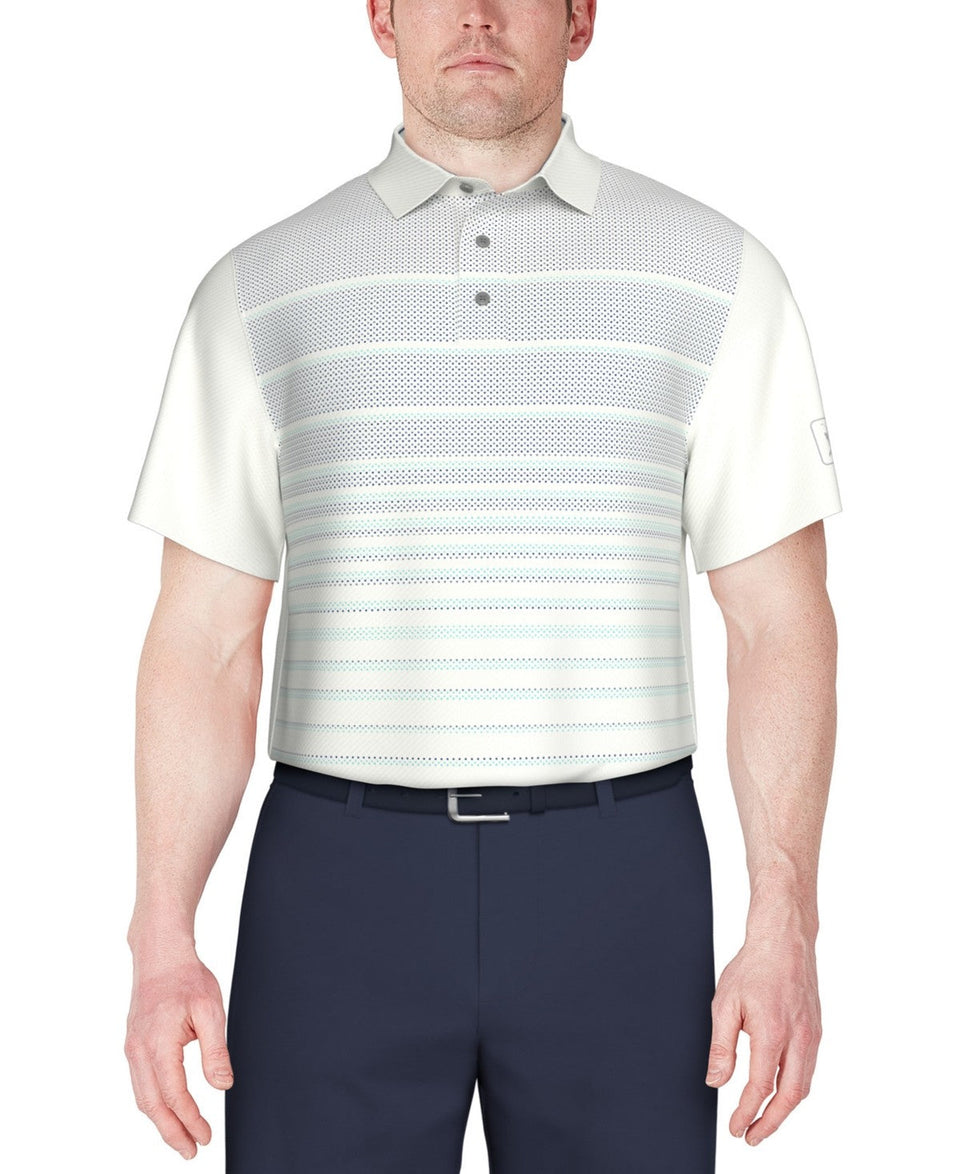 Pga Tour Men's Bright White Short Sleeve Performance Polo T-Shirt | Pga Tour In Lebanon