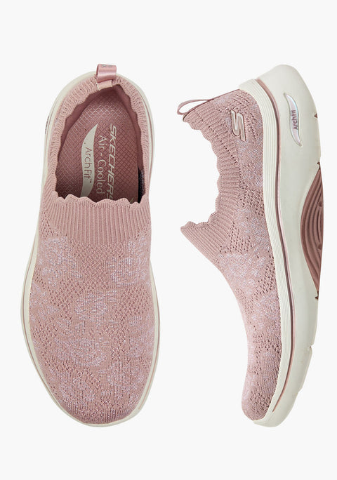 Skechers Women's Mauve Rosa Linda Go Walk Arch Fit Sneakers | Skechers In Lebanon