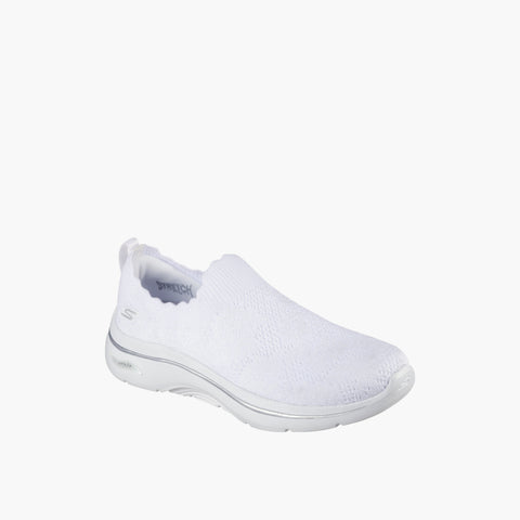 White slip-on sneaker on a white background