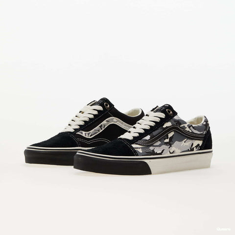 Vans Women's Black & White Camo Printed Old Skool Sneakers |Vans In Lebanon