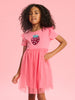 Sinsay Girl's Coral Printed Tulle Dress | Sinsay In Lebanon