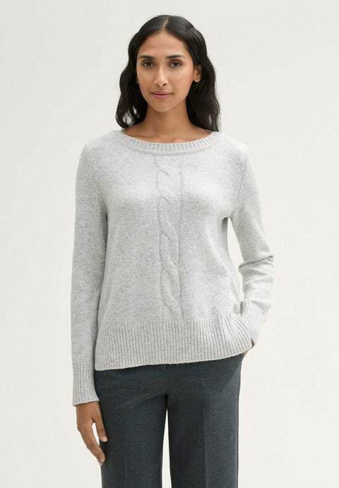 Tom Tailor Women's Grey Knitted Sweatshirt | Tom Tailor In Lebanon