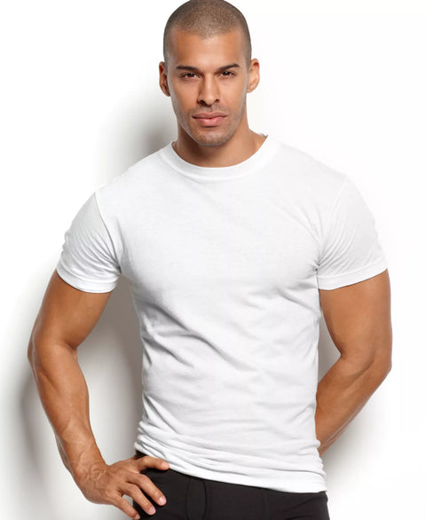 Men's White Pack Of 3 Cotton Crew Neck T-Shirt | In Lebanon