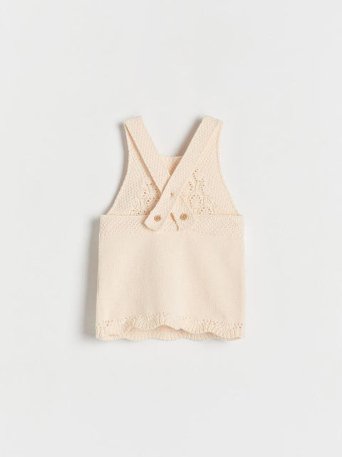 Reserved Baby Girl's Beige Sleeveless Dress | Reserved In Lebanon