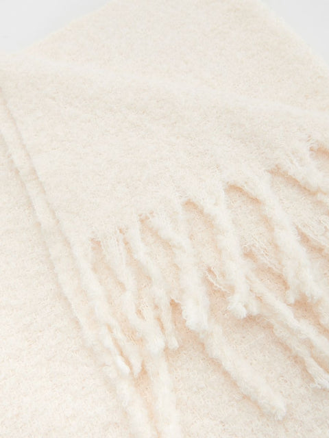 Reserved Women's Off White Wool Scarf |Reserved In Lebanon