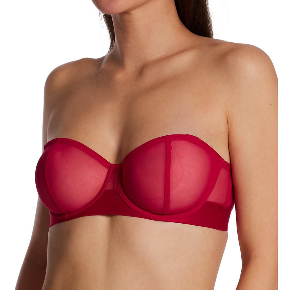 DKNY Women's Red Soft Transparent Underwire Bra
