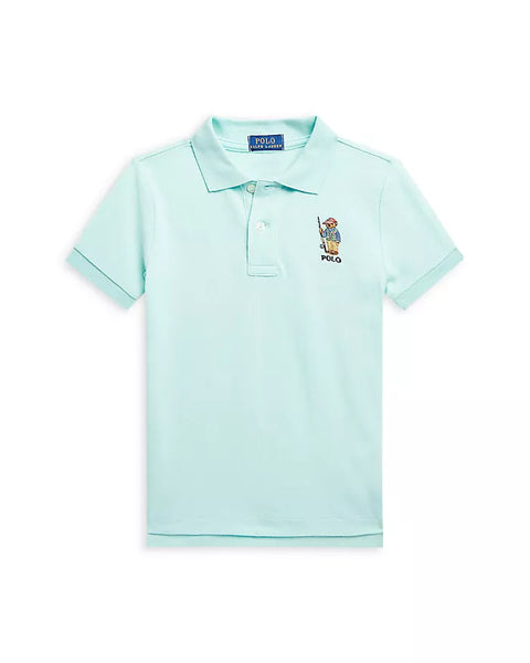 Polo Ralph Lauren Baby Boy's Blue Mesh Polo Bear Embroidered T-Shirt | Polo Ralph Lauren In Lebanon