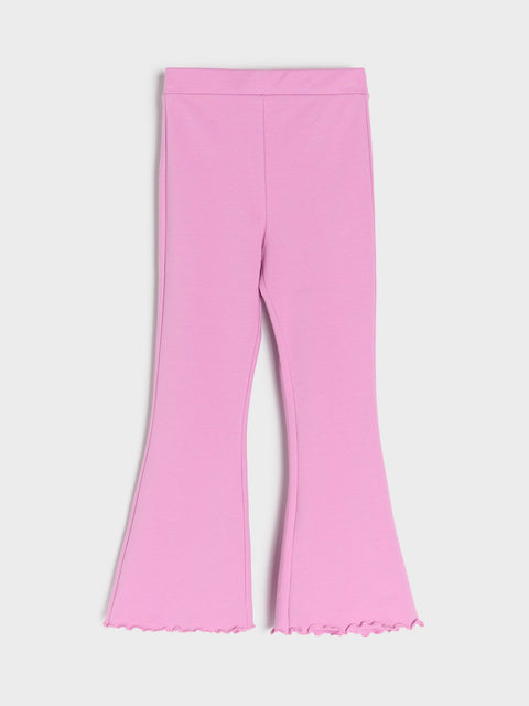 Sinsay Baby Girl's Pink Cotton-Blend Flare Trousers | Sinsay In Lebanon