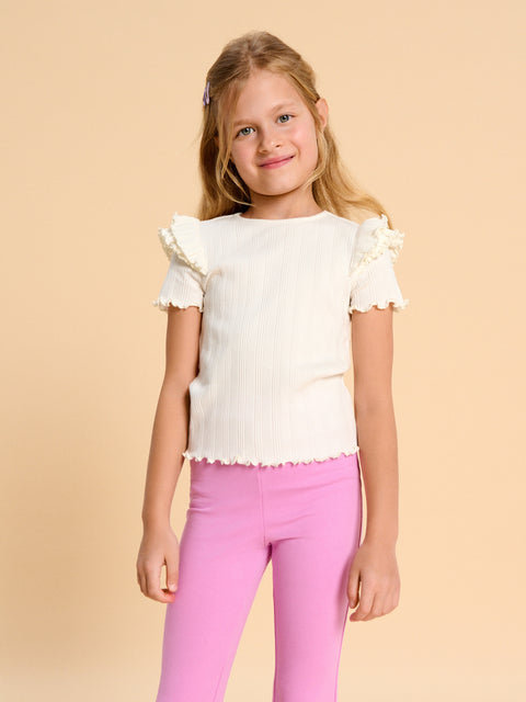 Sinsay Baby Girl's Pink Cotton-Blend Flare Trousers | Sinsay In Lebanon