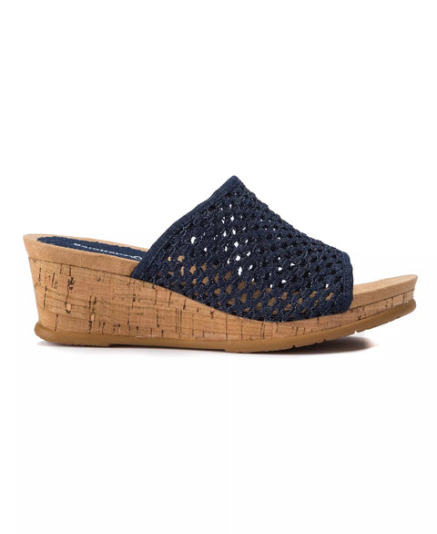 Baretraps Women's Blue  Flossey Wedge Heeled Sandals |   Baretraps in Lebanon