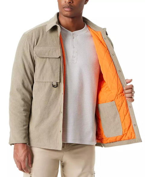 Bass Outdoor Men's Overland Trek Green Relaxed Fit Corduroy Shirt Jacket | Bass Outdoor In Lebanon