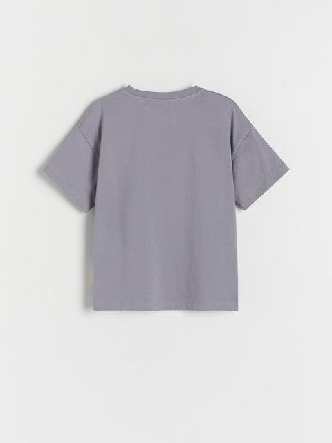 Gray t-shirt on a light gray background