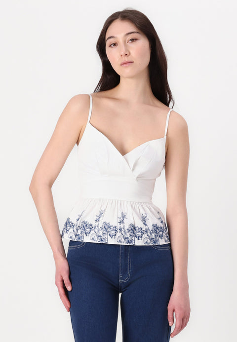 Guess Women's Pure White Sleeveless Blouse | Guess In Lebanon