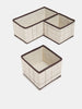 Sinsay Home Cream Checkered 3-Piece Drawer Storage Box Set | Sinsay in Lebanon