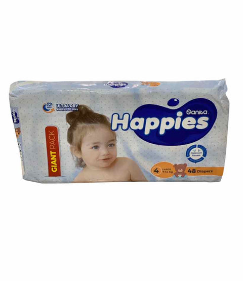 Sanita Happies Giant Pack Diapers Large Size 4 (7-14 KG) *48 Diapers | Sanita In Lebanon