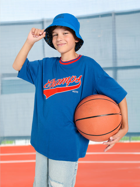 Sinsay Boy's Blue T-Shirt With Slogan | Sinsay In Lebanon