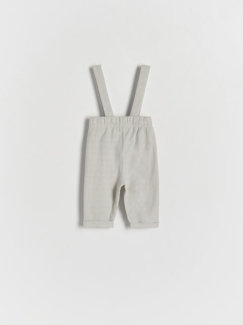 Reserved Baby Boy's Light Grey Trousers With Suspenders | Reserved In Lebanon