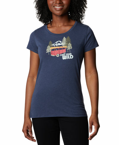 Columbia Women's Navy T-Shirt ABF990 shr