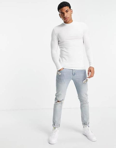 Asos Design Men's White Sweatshirt ANF2819