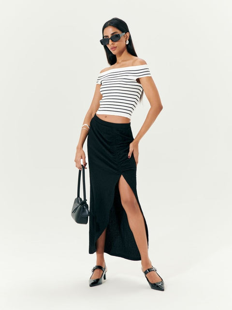 Sinsay Women's Black Slitted Midi Skirts | Sinsay In Lebanon
