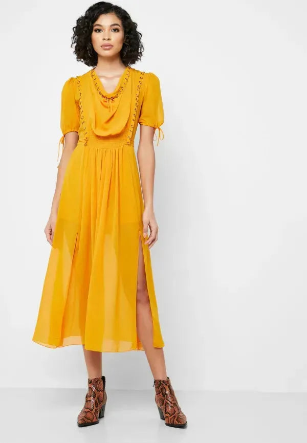 Topshop Women's Mustard Dress ANF1965