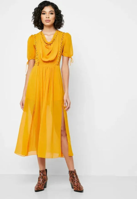 Topshop Women's Mustard Dress ANF1965