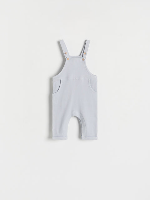Light blue overalls on a white background