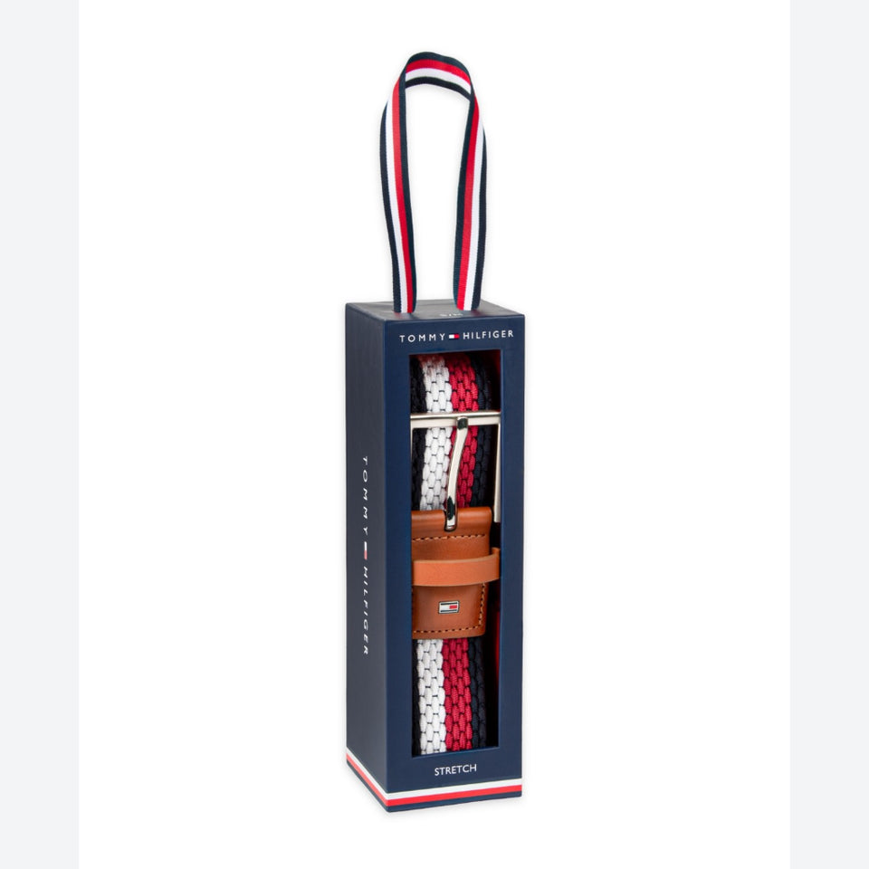 Tommy Hilfiger Men's Multicolor Giftable Boxed Fully Adjustable Stretch Casual Braided Belt