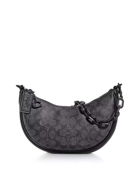Coach Women's Black Mira Signature Coated Canvas Shoulder Bag |Coach In Lebanon