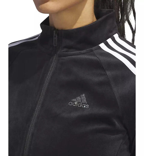 Adidas Women's Black Y2K Velour Glam Jacket | Adidas In Lebanon