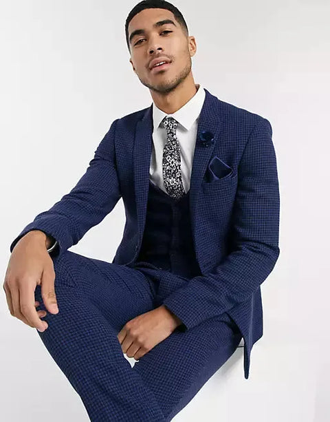 Asos Design Men's Navy Blue Blazer ANF1625