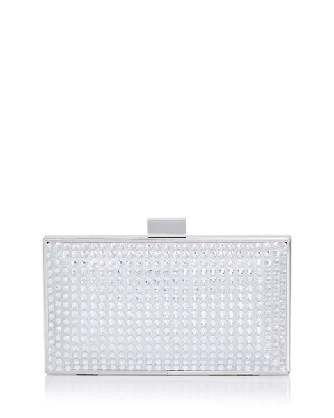 Aqua Women's Silver Crystal Clutch Bag |Aqua In Lebanon