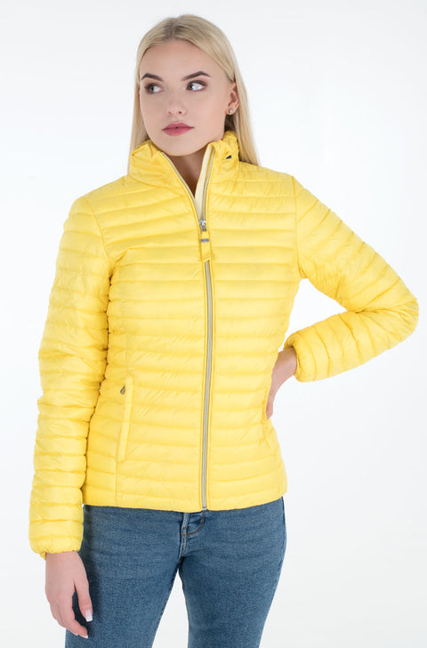 Tom Tailor Women's Yellow Quilted Transitional Jacket|Tom Tailor In Lebanon