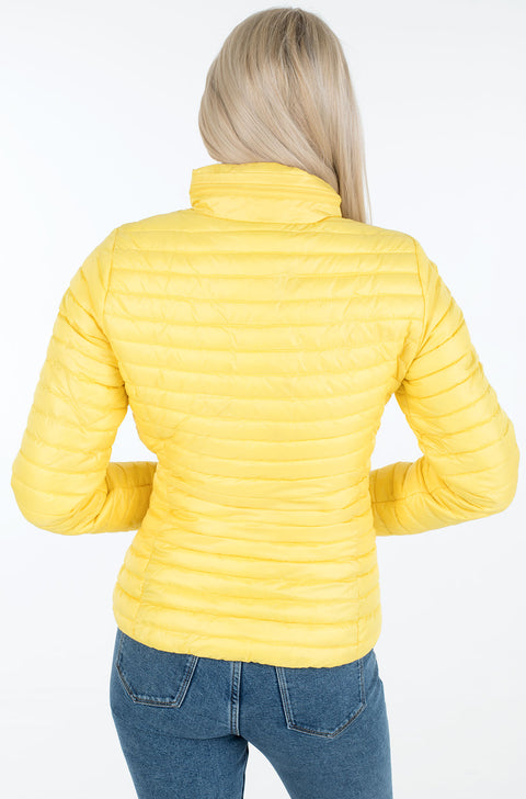 Tom Tailor Women's Yellow Quilted Transitional Jacket|Tom Tailor In Lebanon