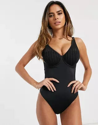 ASOS DESIGN Women's Black Swimsuit ANF2037