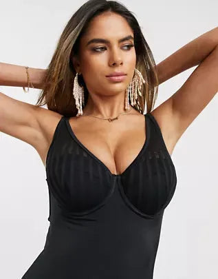 ASOS DESIGN Women's Black Swimsuit ANF2037