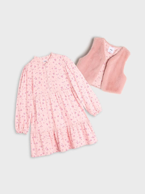 Sinsay Girl's Pink Floral Knitted Set |Sinsay In Lebanon