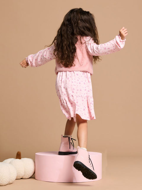 Sinsay Girl's Pink Floral Knitted Set |Sinsay In Lebanon